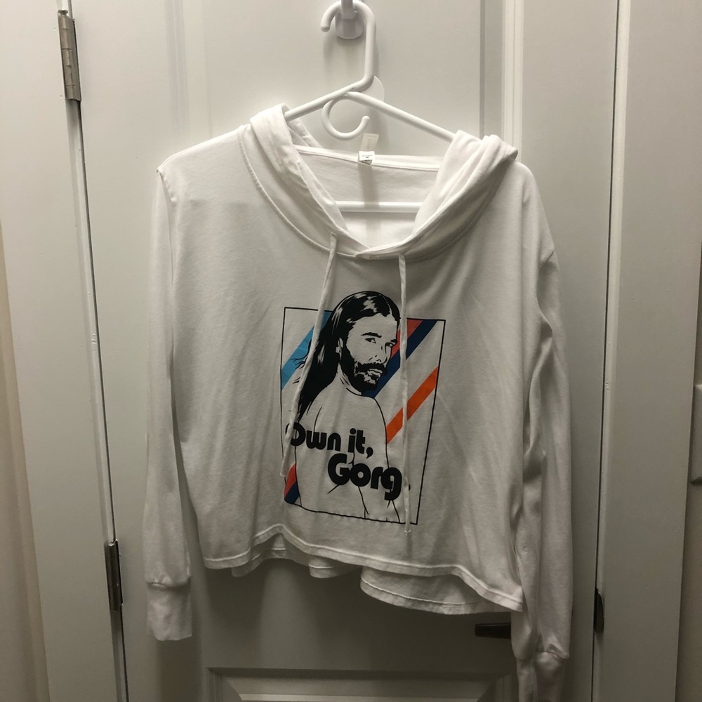 JVN Jonathan Van Ness cropped hoodie medium